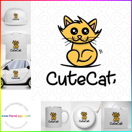 Compra un diseño de logo de Cute Cat 66910