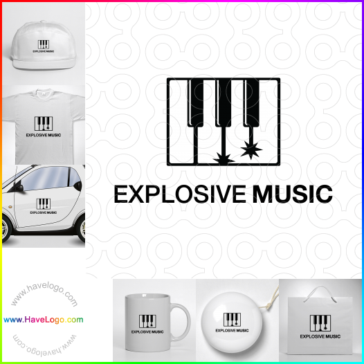 Koop een Explosieve muziek logo - ID:63507