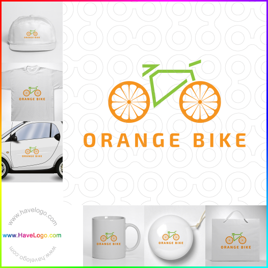 Compra un diseño de logo de Orange Bike 65930
