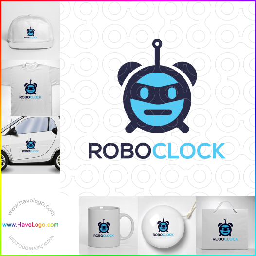 Compra un diseño de logo de Robo Clock 66812