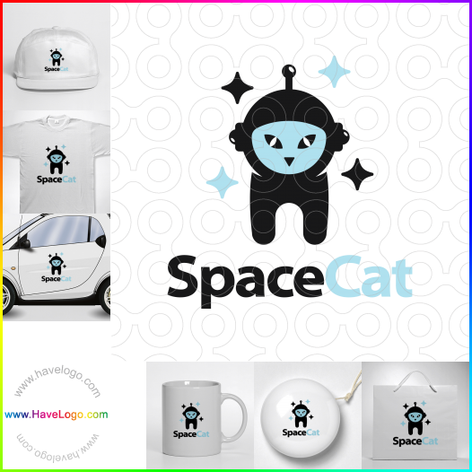 Compra un diseño de logo de Space Cat 65581