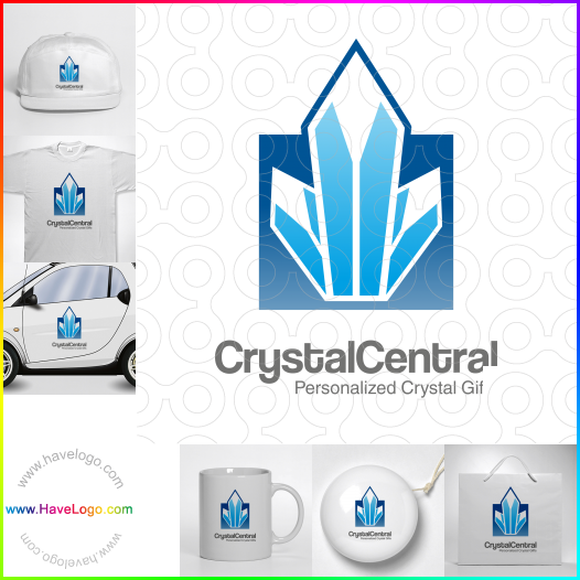 Compra un diseño de logo de cristal 6868