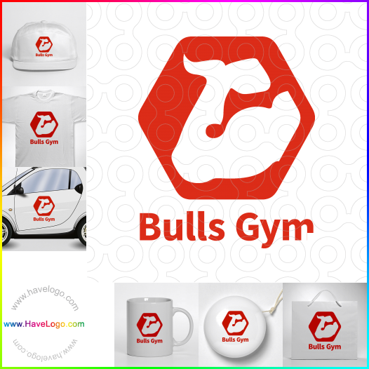 Compra un diseño de logo de Bulls Gym 62887