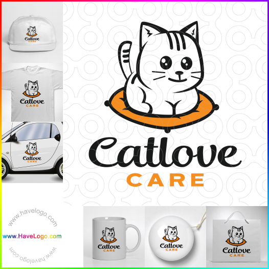 Compra un diseño de logo de Catlove Care 66155