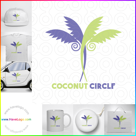 Compra un diseño de logo de Coconut Circle 66528