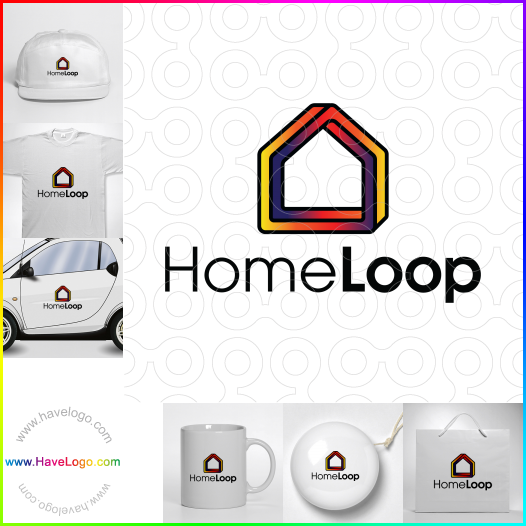 Compra un diseño de logo de Home Loop 61204
