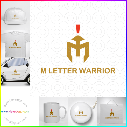 Compra un diseño de logo de M Letter Warrior 65473