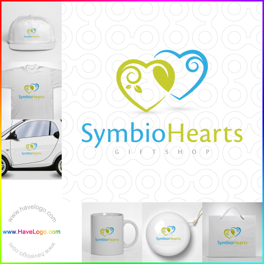 Compra un diseño de logo de Symbio Hearts 61543