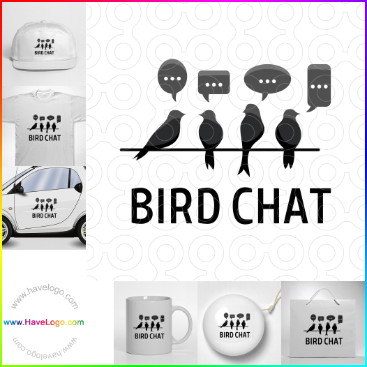 Compra un diseño de logo de Bird Chat 66553