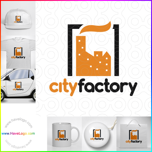 Compra un diseño de logo de Fábrica de la ciudad 66781