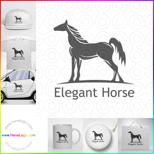 Compra un diseño de logo de Elegant Horse 66303