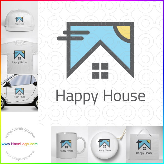 Compra un diseño de logo de Casa feliz 66030