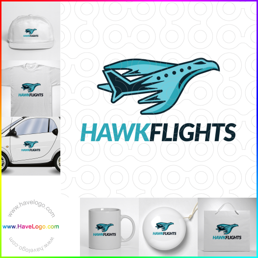 Compra un diseño de logo de Hawk Flights 60986