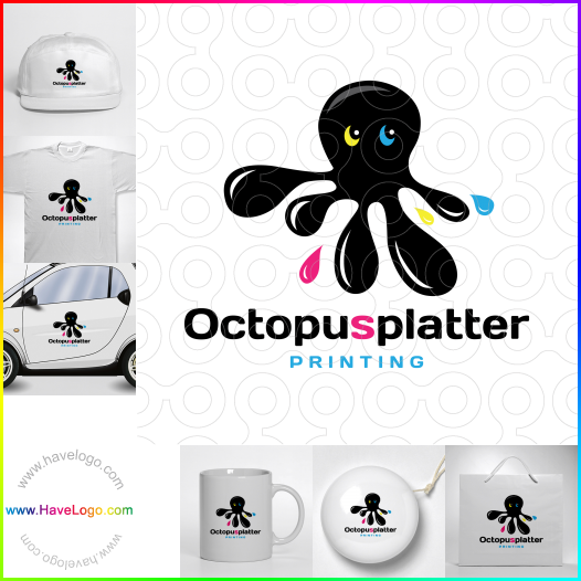 Compra un diseño de logo de Octopus Splatter 64273