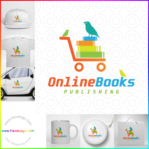 Compra un diseño de logo de Libros en línea 63962