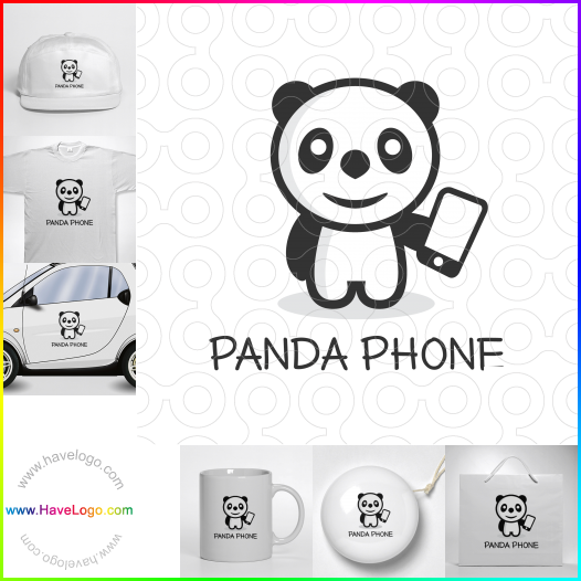 Compra un diseño de logo de Panda Phone 60338