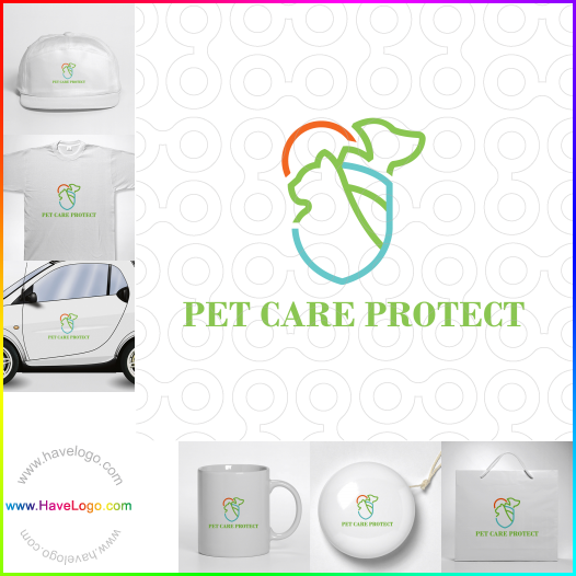 Compra un diseño de logo de Protección de cuidado de mascotas 59940