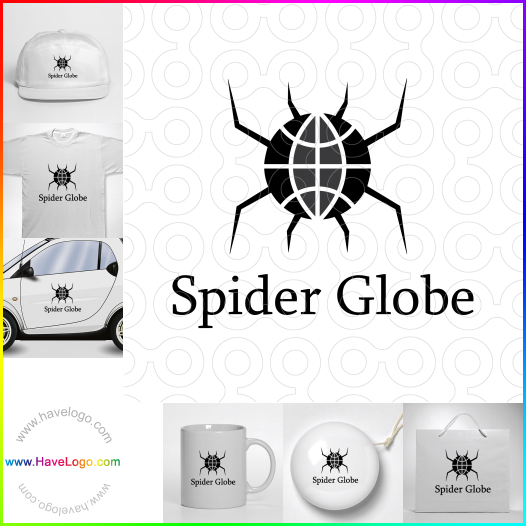 Compra un diseño de logo de Spider Globe 64807