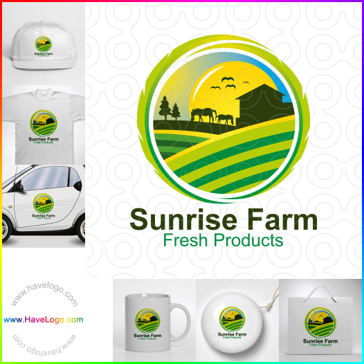 Compra un diseño de logo de Sunrise Farm 67064