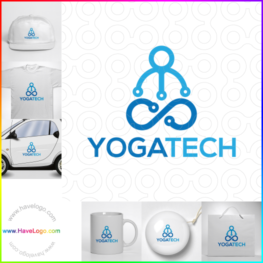 Compra un diseño de logo de Yoga Tech 65148