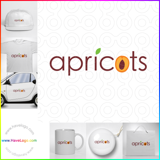 Koop een abrikoos logo - ID:55620