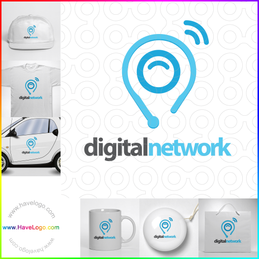 Koop een digitaal netwerk logo - ID:60303