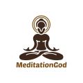 logo de meditación dios