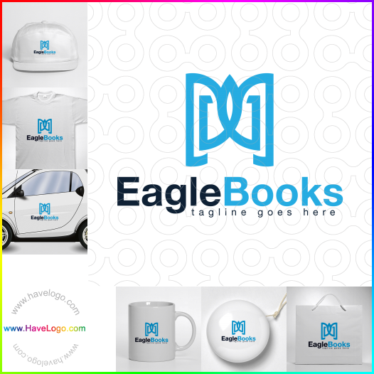 Compra un diseño de logo de Eagle Books 64245