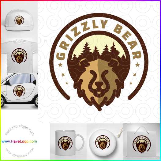 Compra un diseño de logo de Grizzly Bear 63323