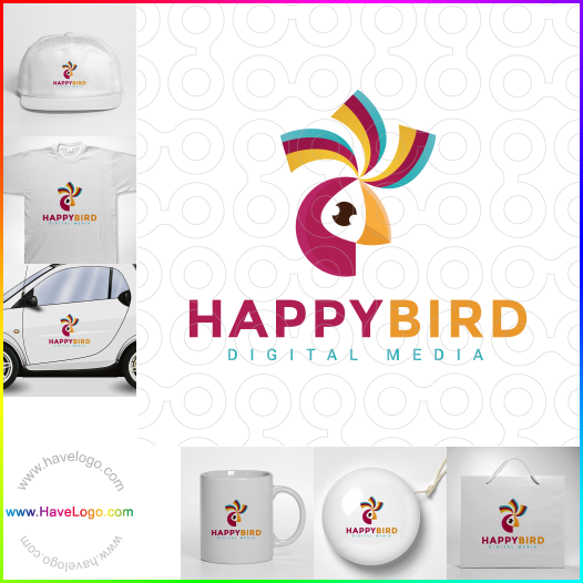 Compra un diseño de logo de Happy Bird 62335