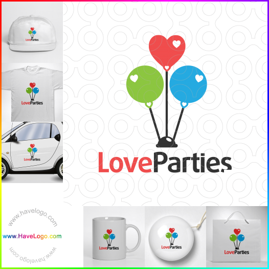 Koop een Love Parties logo - ID:66902