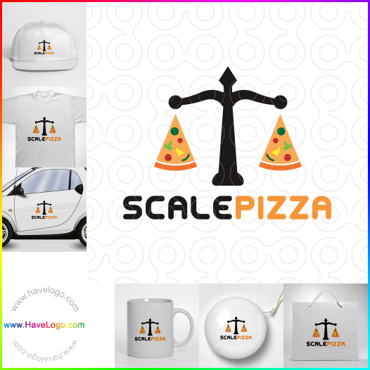 Compra un diseño de logo de Pizza a escala 66083