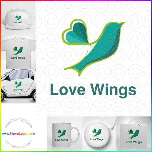 Koop een liefdesvleugels logo - ID:64037