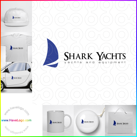 Compra un diseño de logo de tiburón 13603