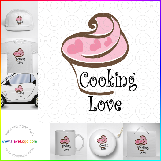 Compra un diseño de logo de Cocinar el amor 66541
