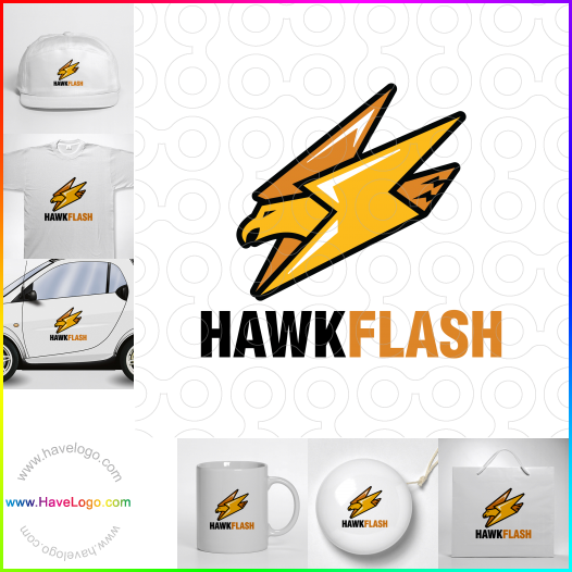 Compra un diseño de logo de Hawk Flash 66916