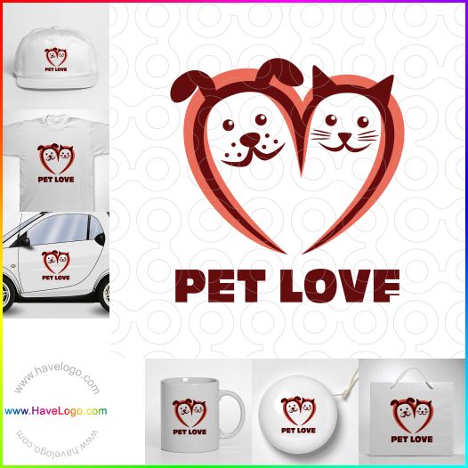 Compra un diseño de logo de Pet Love 60847