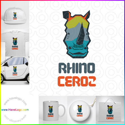 Acquista il logo dello Testa di rinoceronte 67283