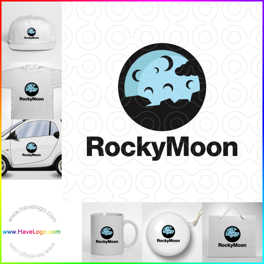 Compra un diseño de logo de Rocky Moon 66333