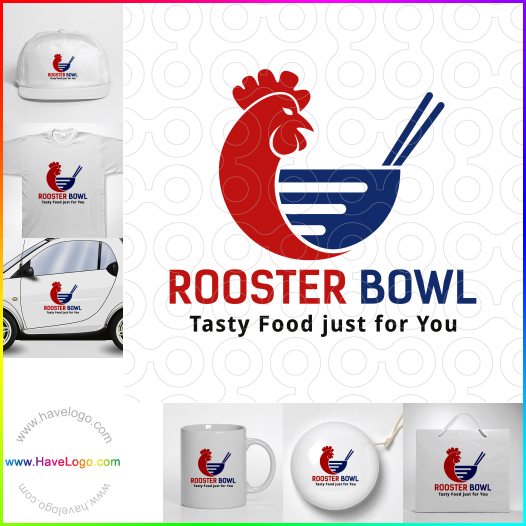 Compra un diseño de logo de Rooster Bowl 62816