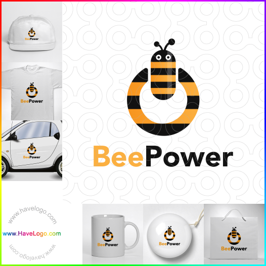 Compra un diseño de logo de Bee Power 62858