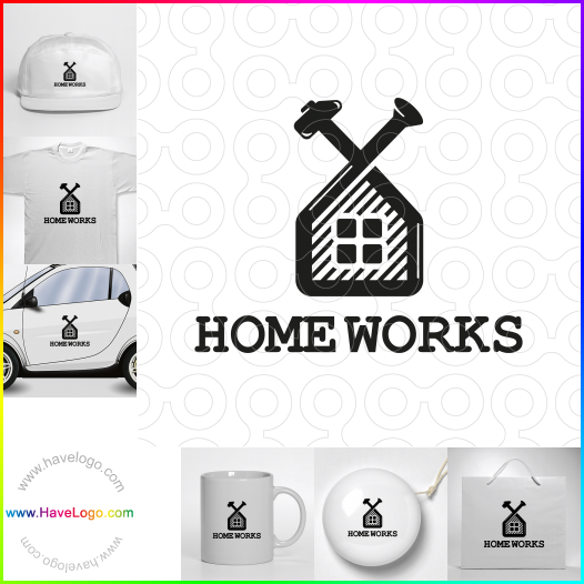 Compra un diseño de logo de Home Works 61367
