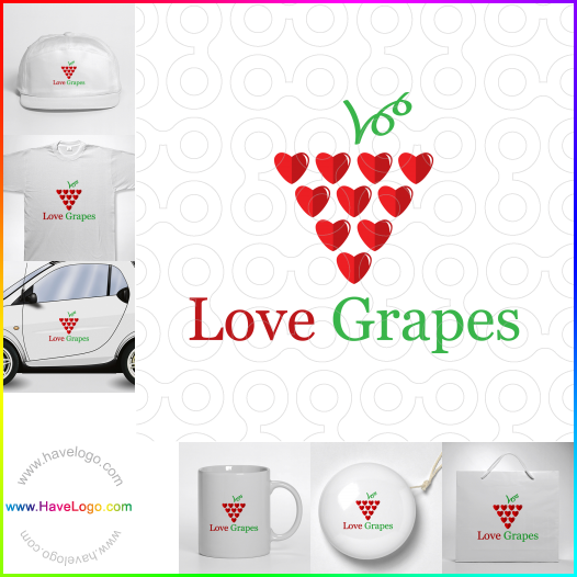 Compra un diseño de logo de Love Grapes 63079