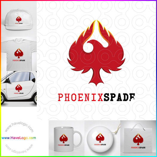 Compra un diseño de logo de Phoenix Spade 60346