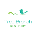 logo de Odontología de rama de árbol