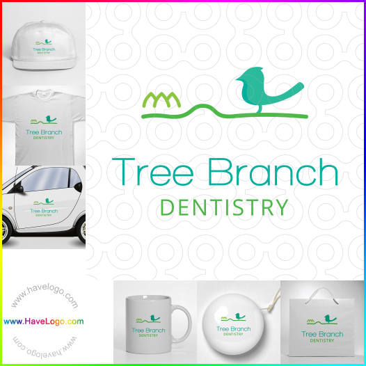 Acquista il logo dello Odontoiatria ramo arboreo 60074