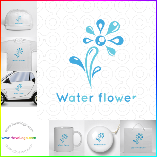 Compra un diseño de logo de Flor de agua 65587