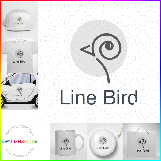 Compra un diseño de logo de line bird 66870