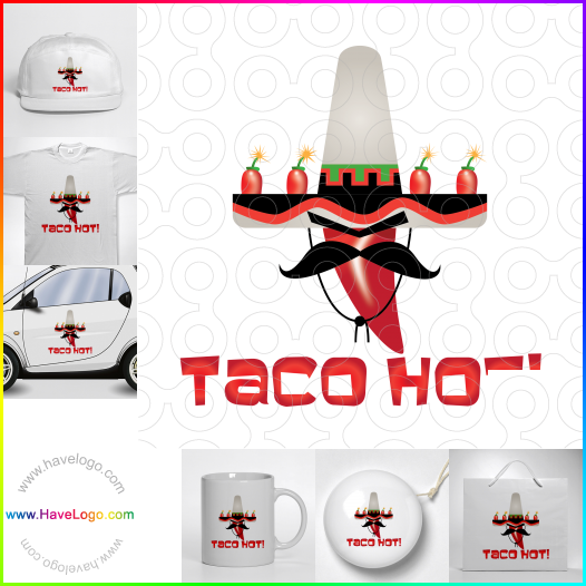 Compra un diseño de logo de comida mexicana 21290