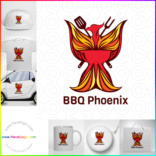 Compra un diseño de logo de BBQ Phoenix 65250